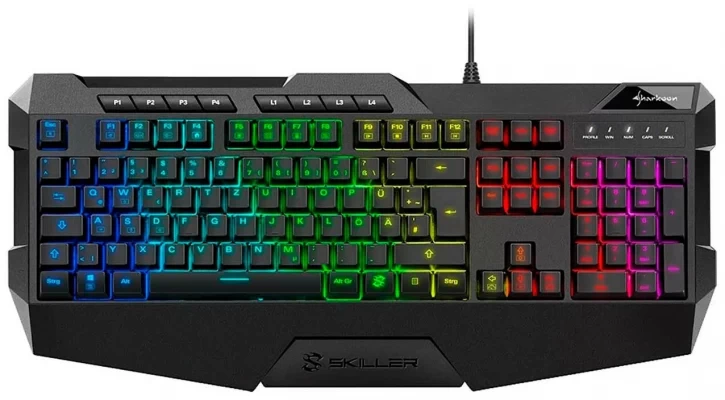 Клавиатура SHARKOON Skiller SGK4 (Резиновые колпачки, RGB)